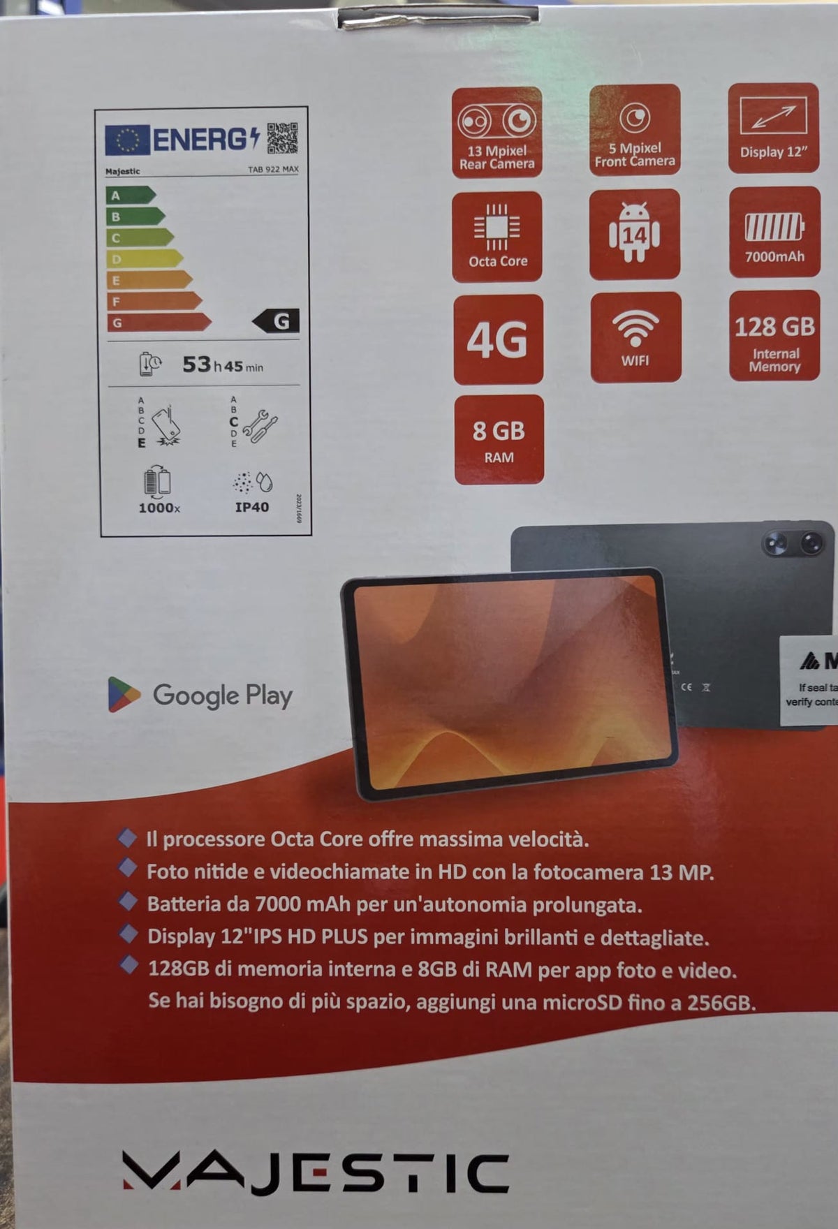 MAJESTIC TAB 922 MAX