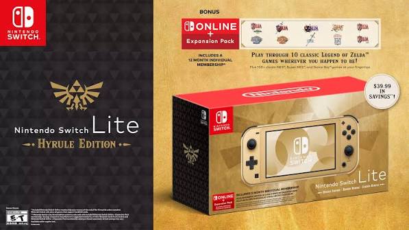 Nintendo switch lite hyrule edition