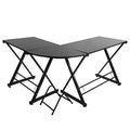 L-shaped desk-black